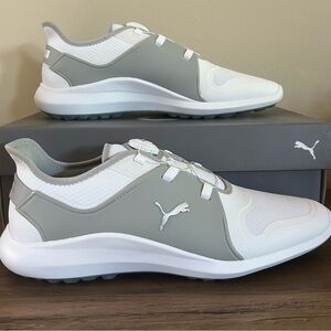 Puma Ignite Fasten 8 Disc Men’s Golf Shoes-White/Gray-Various Sizes NIB RP$150